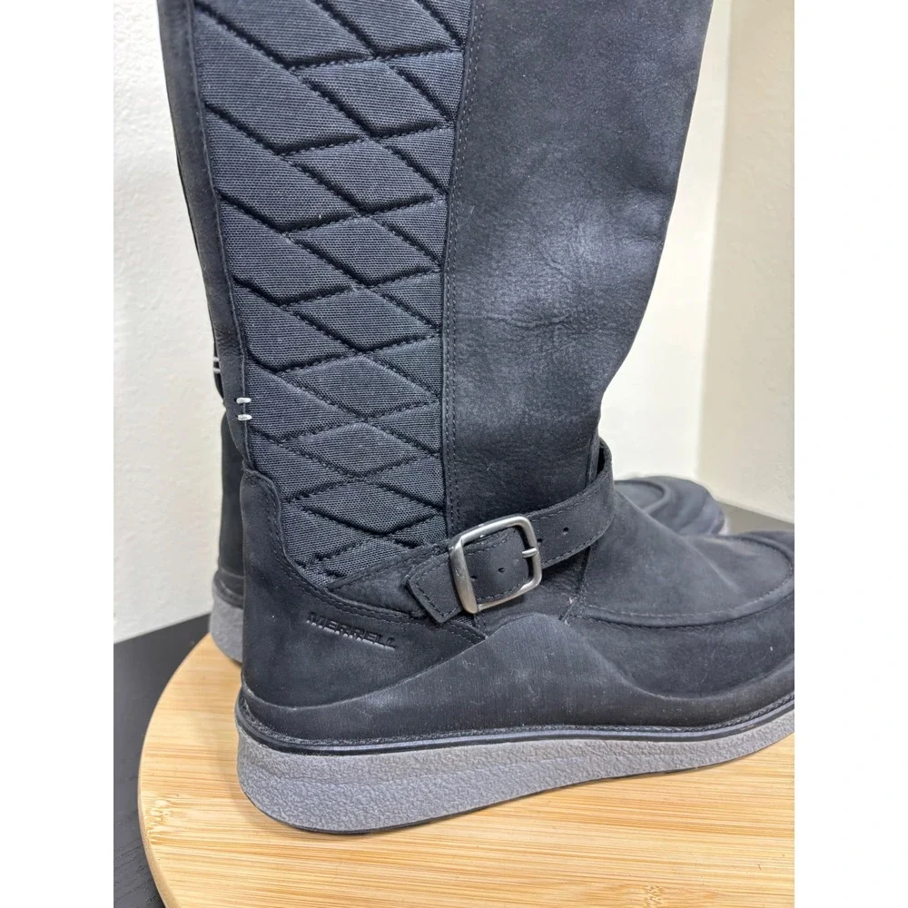 Merrell Tremblant Ezra Tall Women 8.5‎ Black Waterproof Insulated Boots J95134